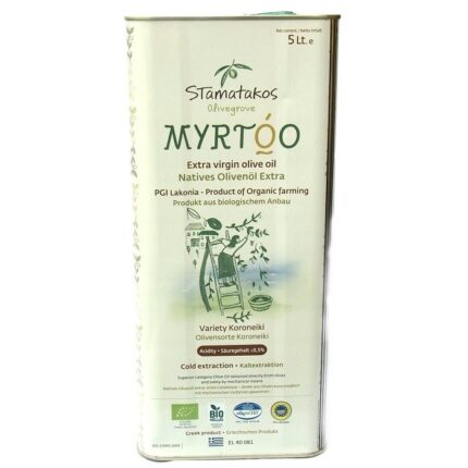 Ulei de masline extravirgin Myrtoo bio 5 litri Stamatakos Grecia