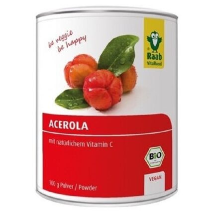 Acerola pulbere bio, sursa de Vitamina C naturala 100g Raab Vitalfood