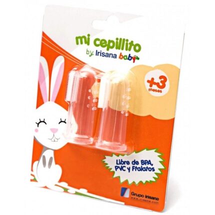 Periuta de dinti degetar din silicon, pt bebelusi, 2 buc Irisana