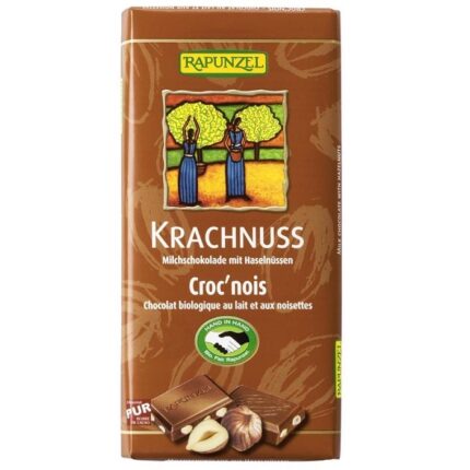 Ciocolata din lapte integral cu alune bio 100g Rapunzel