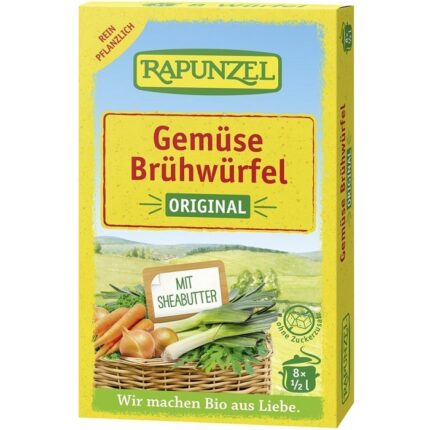 Cuburi de supa de legume bio, original 8 buc Rapunzel