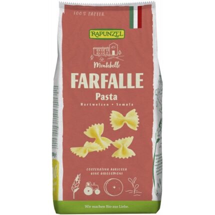 Farfalle Semola bio din grau dur 500g Rapunzel