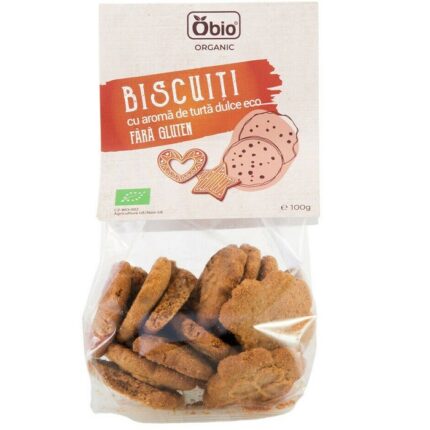 Biscuiti cu aroma de turta dulce bio, fara gluten 100g Obio