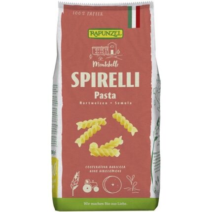 Spirelli semola din gris de grau dur bio 500g Rapunzel