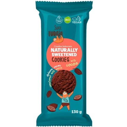 Biscuiti cu agave si cacao bio 130g Super Fudgio