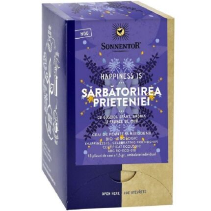 Ceai Happiness is… Sarbatoarea Prieteniei, bio 18 plicuri Sonnentor