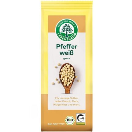 Piper alb boabe bio 50g Lebensbaum