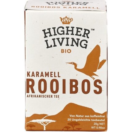 Ceai Rooibos si caramel bio 20 plicuri Higher Living