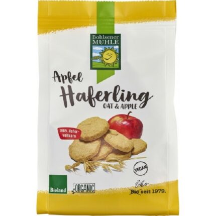 Biscuiti din ovaz cu mere bio 125g Bohlsener Muehle