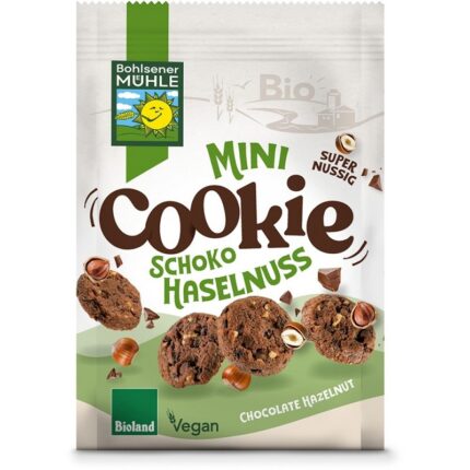 Mini biscuiti cu ciocolata si alune bio 125g Bohlsener Muehle