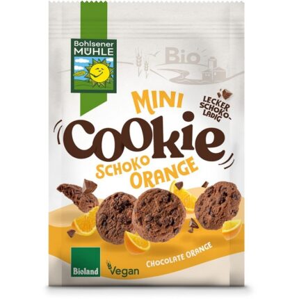 Mini biscuiti vegani cu ciocolata si portocale bio 125g Bohlsener Muehle