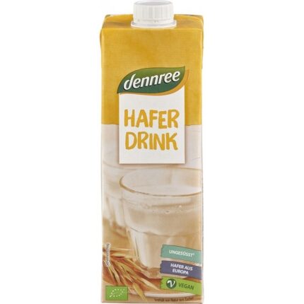 Bautura de ovaz integral natur bio, fara zahar 1 L Dennree