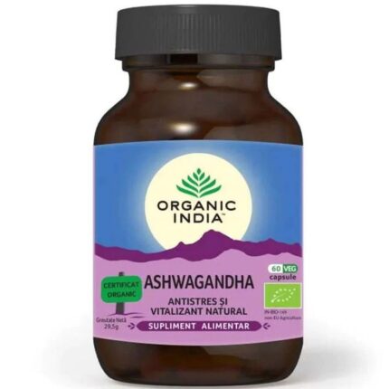 Ashwagandha Antistres Natural 60 capsule vegetale Organic India