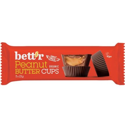 Praline cu crema de arahide bio 3x13g Bettr