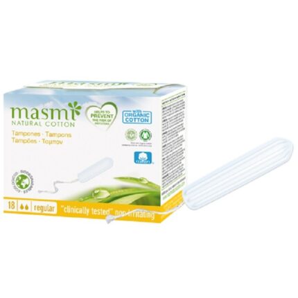 Tampoane interne din bumbac organic, normal 2 picaturi 18 buc Masmi