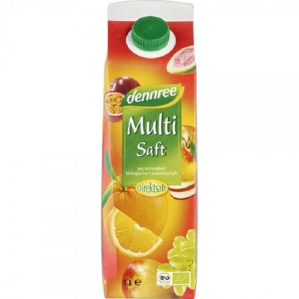 Suc multifruct bio, fara zahar 1 litru Dennree