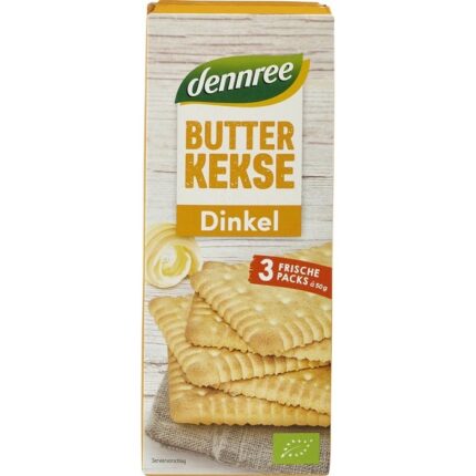 Biscuiti din spelta si unt Butterkeks bio 150g Dennree