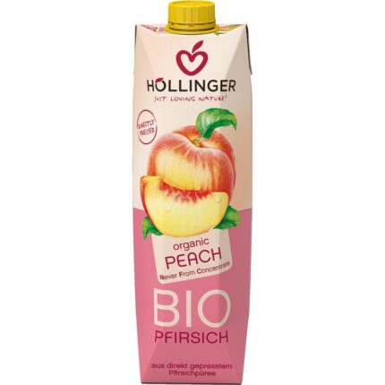 Nectar de piersici bio, din presare directa 1 litru Hollinger