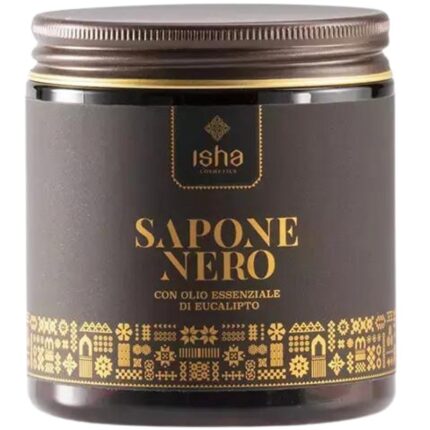 Sapun negru african cu eucalipt 250ml Isha Cosmetics