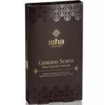Vopsea de par naturala castaniu inchis 100g Isha Cosmetics