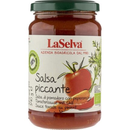 Sos de rosii Salsa Picante cu chili bio 340g LaSelva