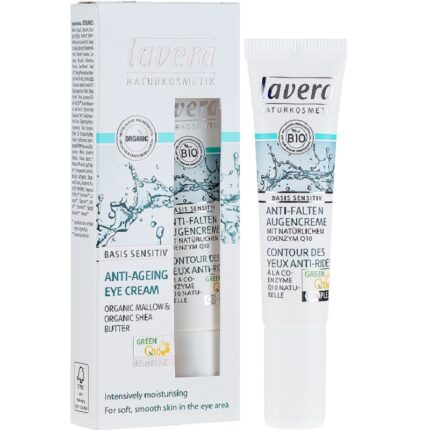 Crema antirid pt contur ochi cu coenzima Q10, bio vegan Basis Senstiv 15ml Lavera