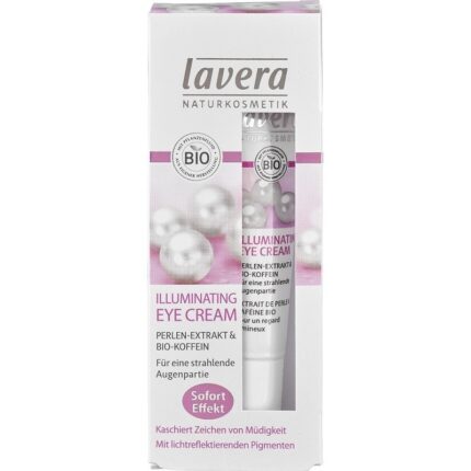 Crema de ochi iluminatoare antirid cu perle si cafeina 15ml Lavera