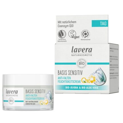 Crema hidratanta antirid cu coenzima Q10 Basis Sensitiv, bio vegan 50ml Lavera
