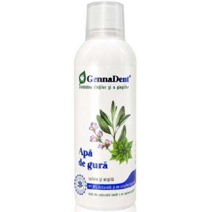 Apa de gura naturala cu salvie si argila GennaDent 500ml Vivanatura