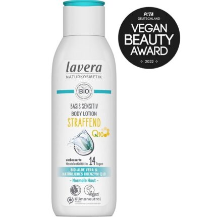 Lotiune de corp pentru fermitate cu aloe vera si Q10 Basis Sensitiv 250ml Lavera