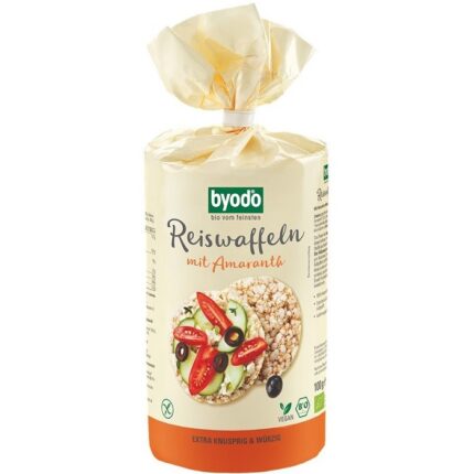 Rondele din orez si amarant bio, fara gluten 100g Byodo