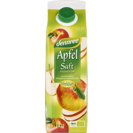 Suc de mere bio, fara zahar 1L Dennree