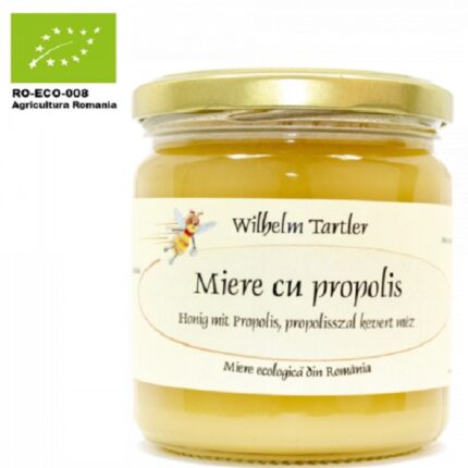Miere poliflora bio cu propolis 500g Wilhelm Tartler