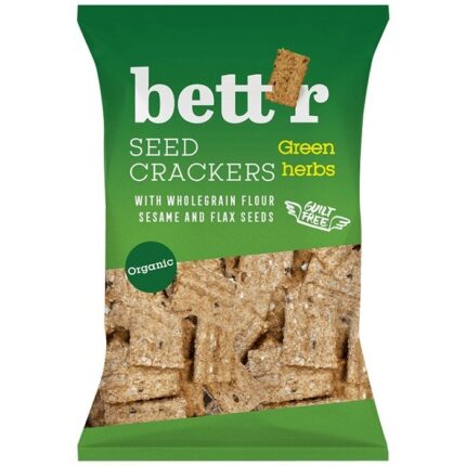 Crackers integrali cu ierburi bio 150g Bettr