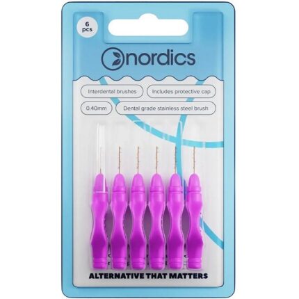 Periute interdentare cu capac protector 6 bucati Nordics Oral Care