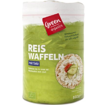 Rondele din orez expandat bio, cu sare 100g Green Organics