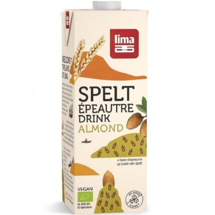 Bautura vegetala de spelta cu migdale bio vegan, fara zahar 1L Lima