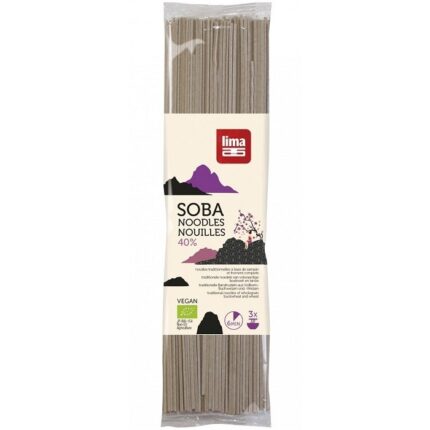 Taitei japonezi Soba 40% din grau integral si hrisca bio 250g Lima