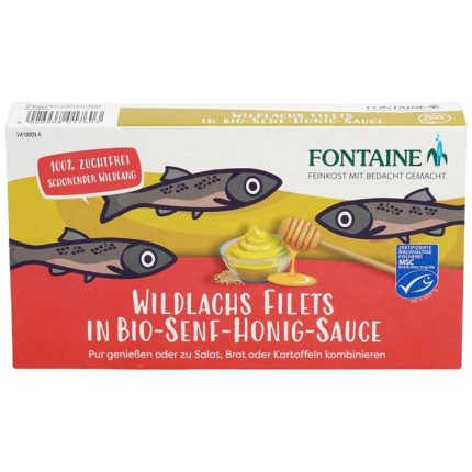File de somon salbatic in sos de mustar si miere bio 200g Fontaine