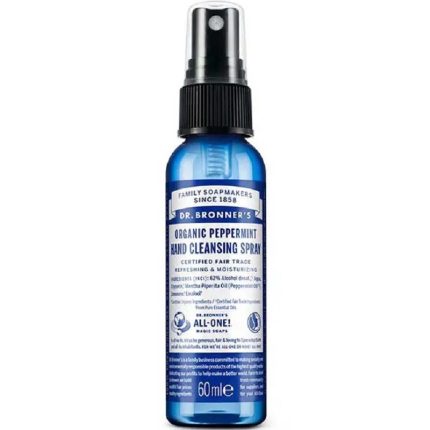 Spray de maini igienizant cu menta bio Peppemint 60ml Dr Bronner