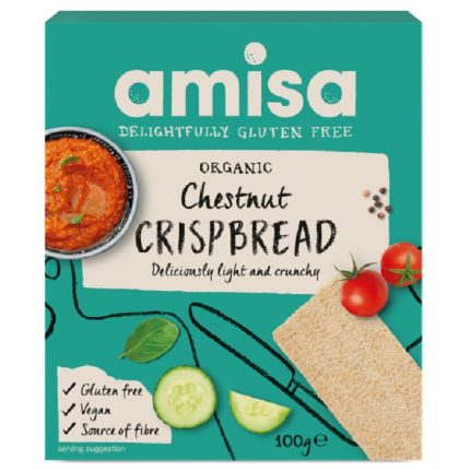 Crispbread (painici) cu castane bio, fara gluten 100g Amisa