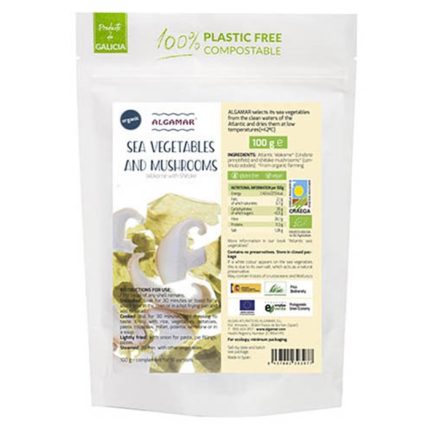 Alge marine cu ciuperci shiitake Raw bio 100g Algamar