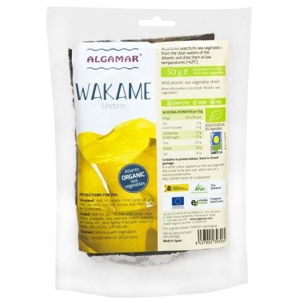 Alge Wakame salbatice Raw bio 50g Algamar