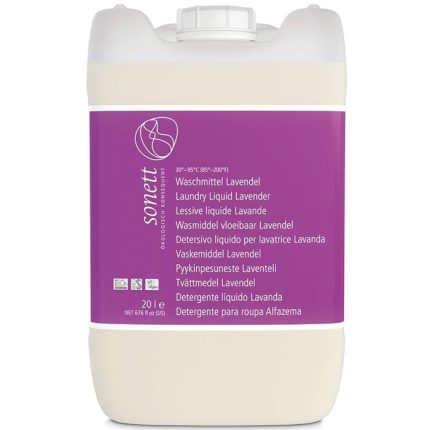 Detergent ecologic lichid pt rufe albe si colorate cu lavanda 20L Sonett