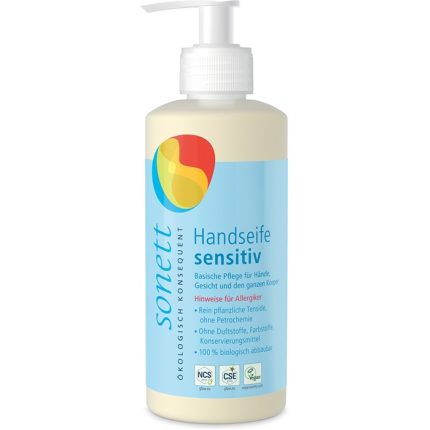 Sapun lichid - gel de dus ecologic fara parfum Sensitive 300ml Sonett