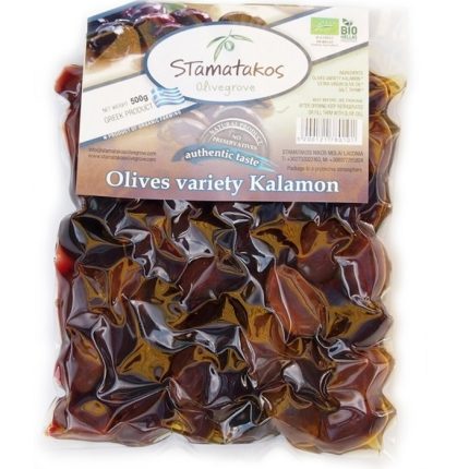 Masline Kalamata vidate bio 500g Stamatakos Grecia