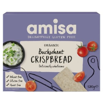 Crispbread (painici) din hrisca integrala bio, fara gluten 120g Amisa