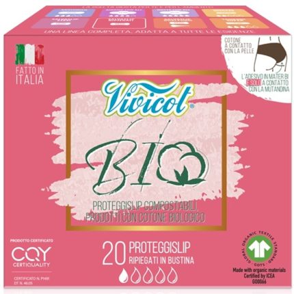 Protej slip din bumbac bio hipoalergenic, 1 picatura 20 buc Vivicot Bio