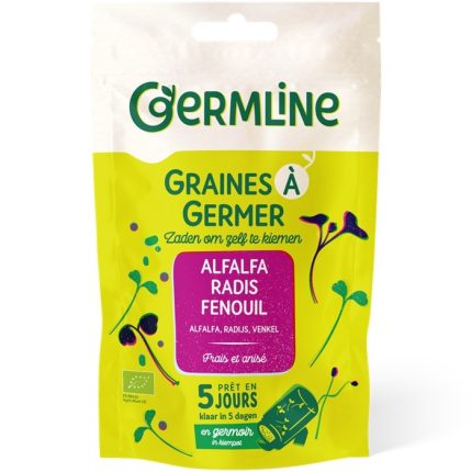 Mix alfalfa, ridiche, fenicul bio pentru germinat 150g Germline