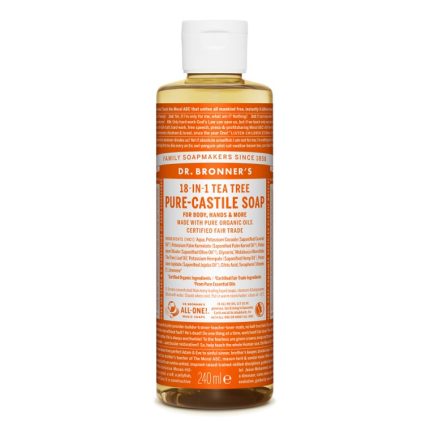 Sapun lichid de Castilia cu tea tree, organic 240ml Dr Bronner